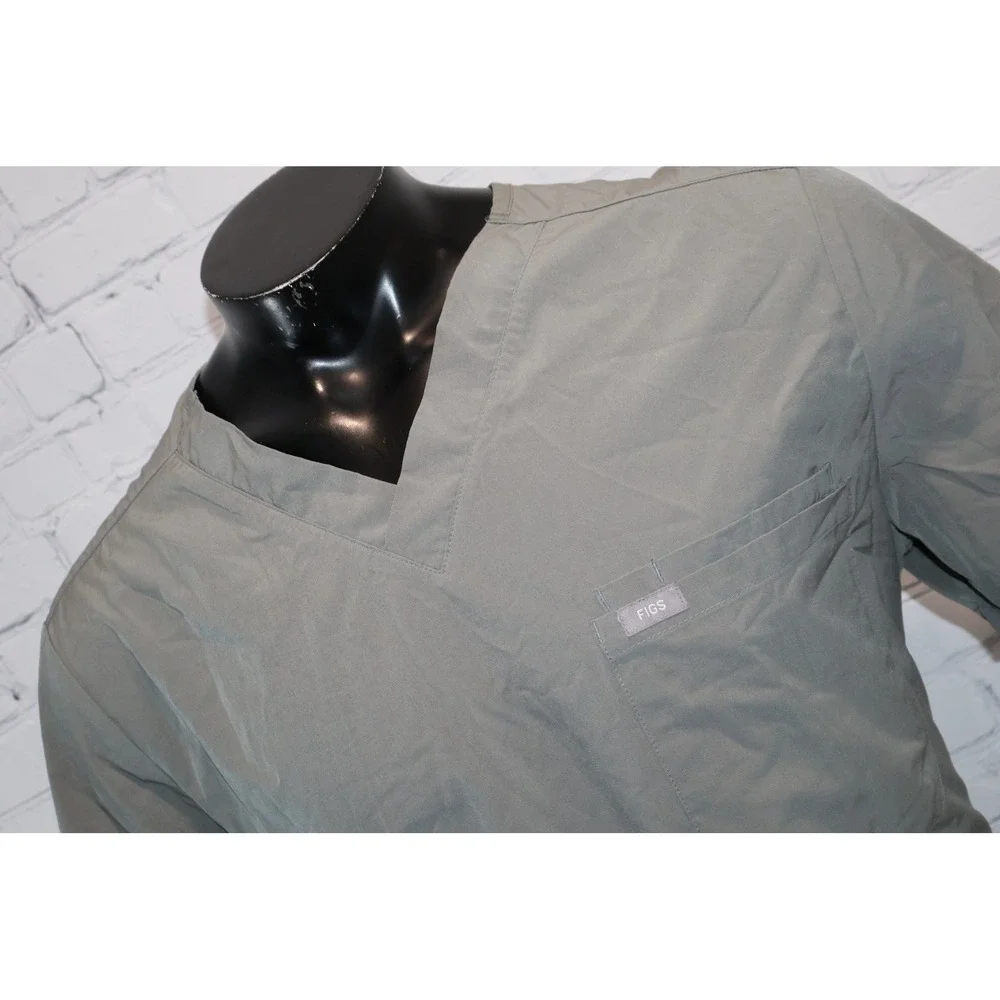 Figs Scrub Set Mens XL Olive Green V-Neck Top Jogger Pants Technical Uniform **
